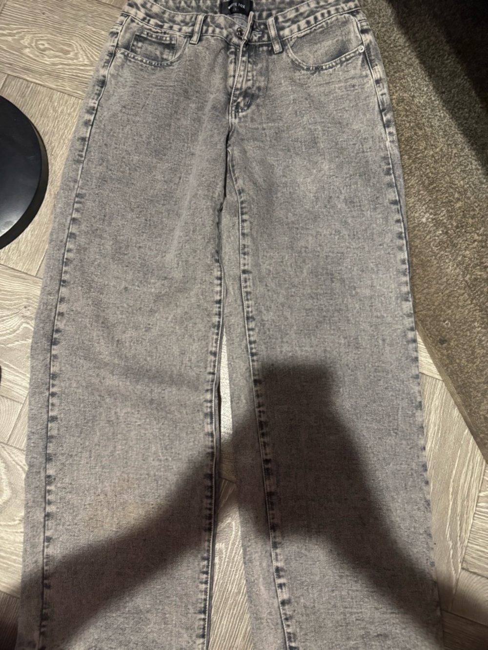 White Fox Boutique High Rise Gray Acid Wash Jeans